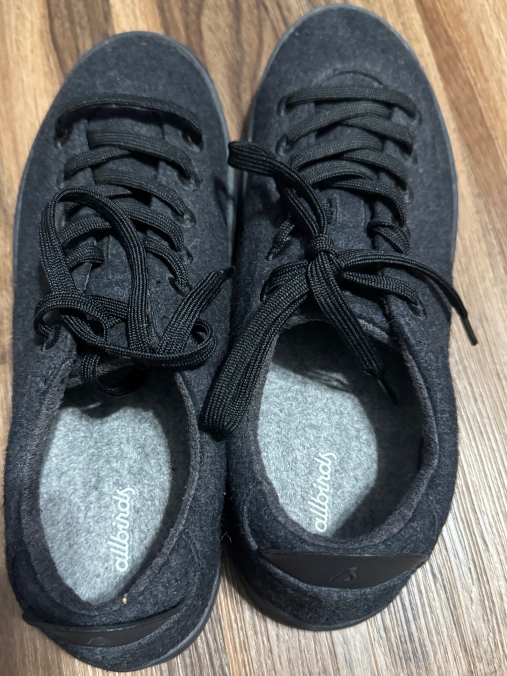 AllBirds Wool Piper Natural Black Walking Casual Low Shoe Sneaker Men's Size 12 - Picture 5 of 8